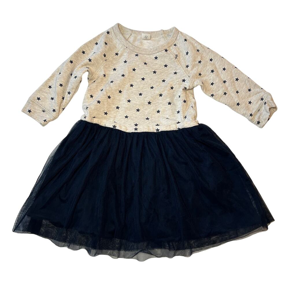 GAP Kids Star-Print Tulle Dress - Navy & Cream